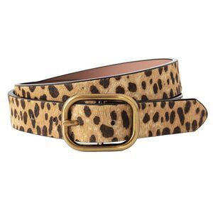 9738 Leopard Print Belt For Women Leather Waist Belts Classic Needle Buckle